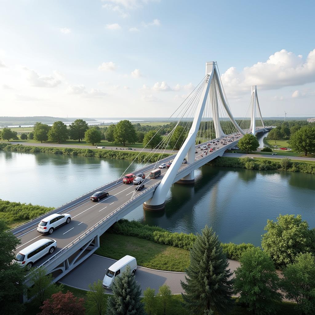 Visualisierung der neuen A1 Brücke Leverkusen