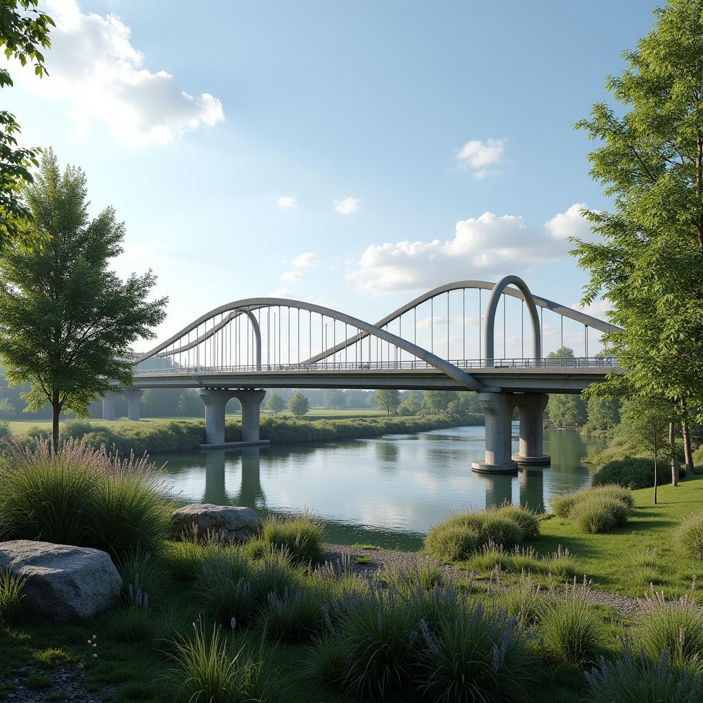 Visuelle Darstellung der neuen A1 Brücke Leverkusen nach der Fertigstellung