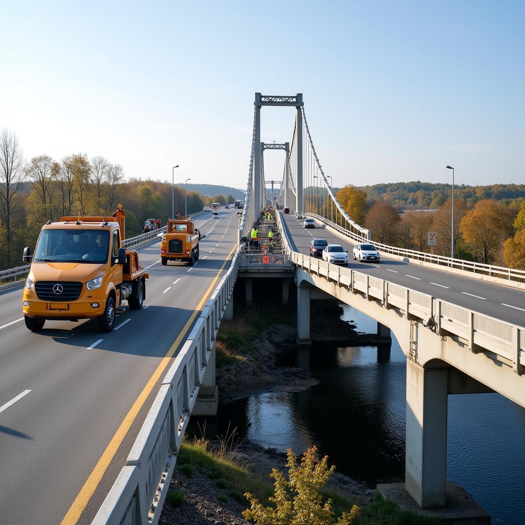 A1 Brücke Leverkusen Sanierung Arbeiten