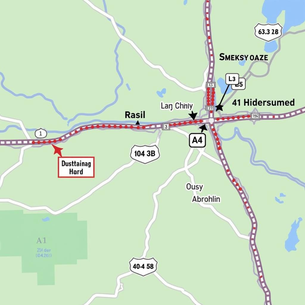 Karte der A1 Leverkusen Umfahrung über A3 und A4