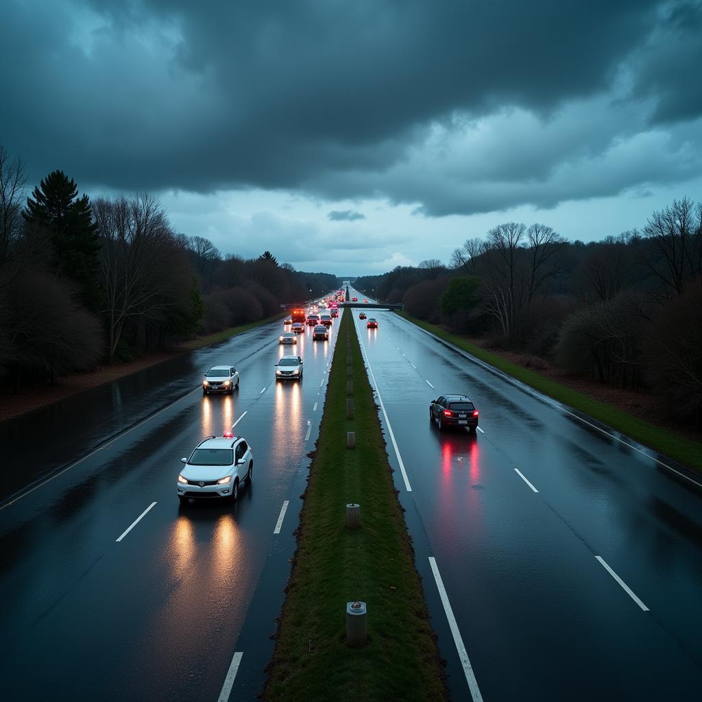 A1 Leverkusen Unwetter: Autobahn gesperrt wegen Überschwemmung