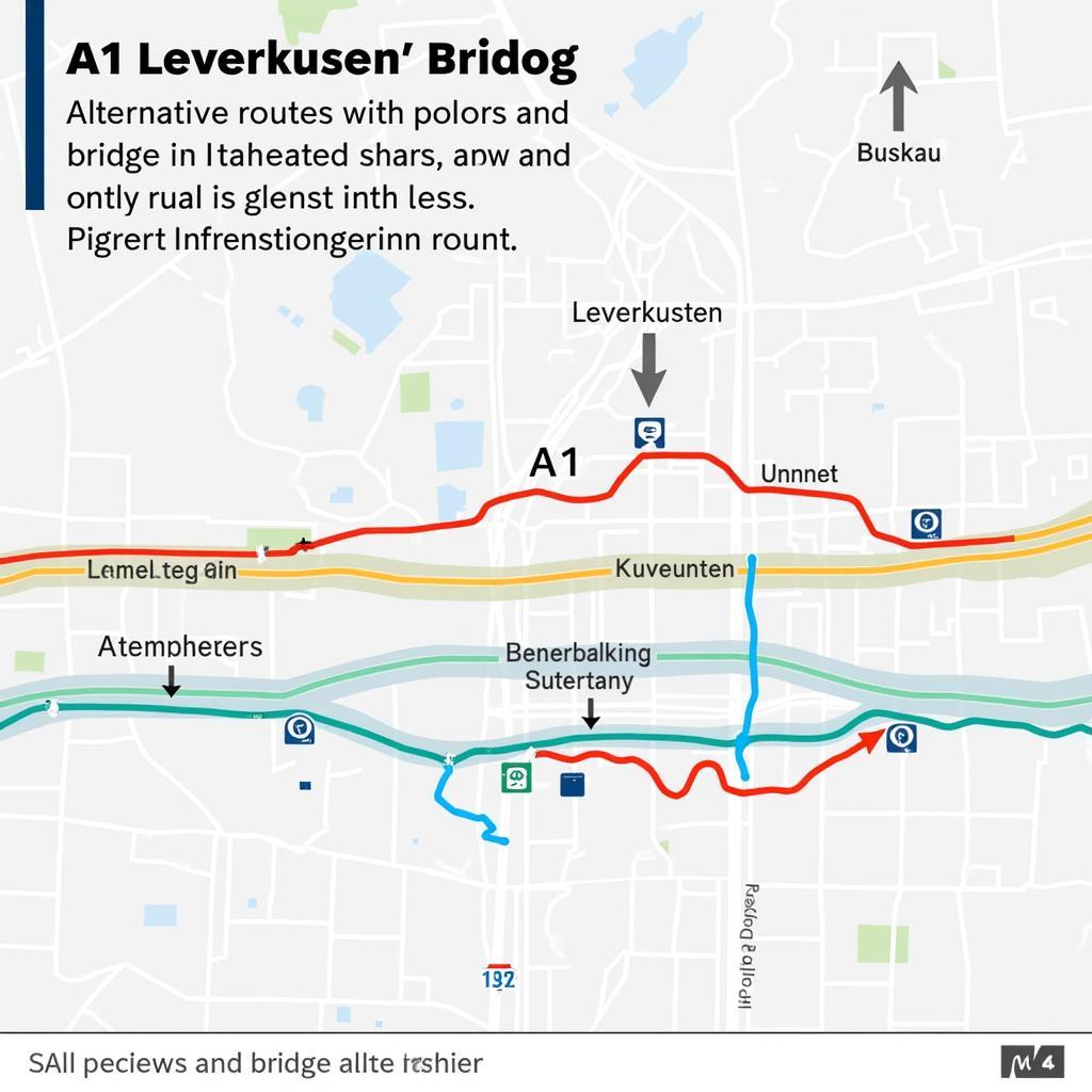 Alternative Routen zur A1 Leverkusener Brücke