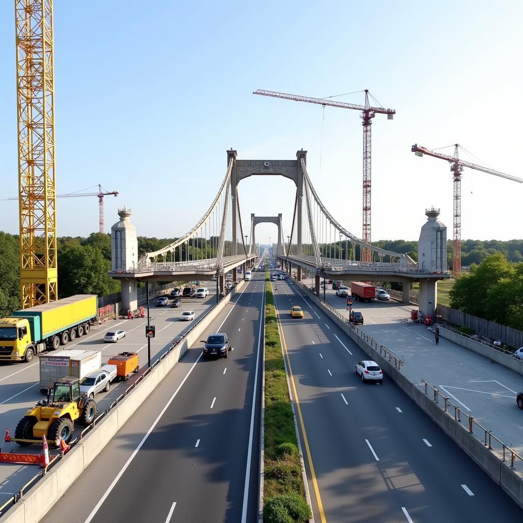 A1 Leverkusener Brücke Baustelle