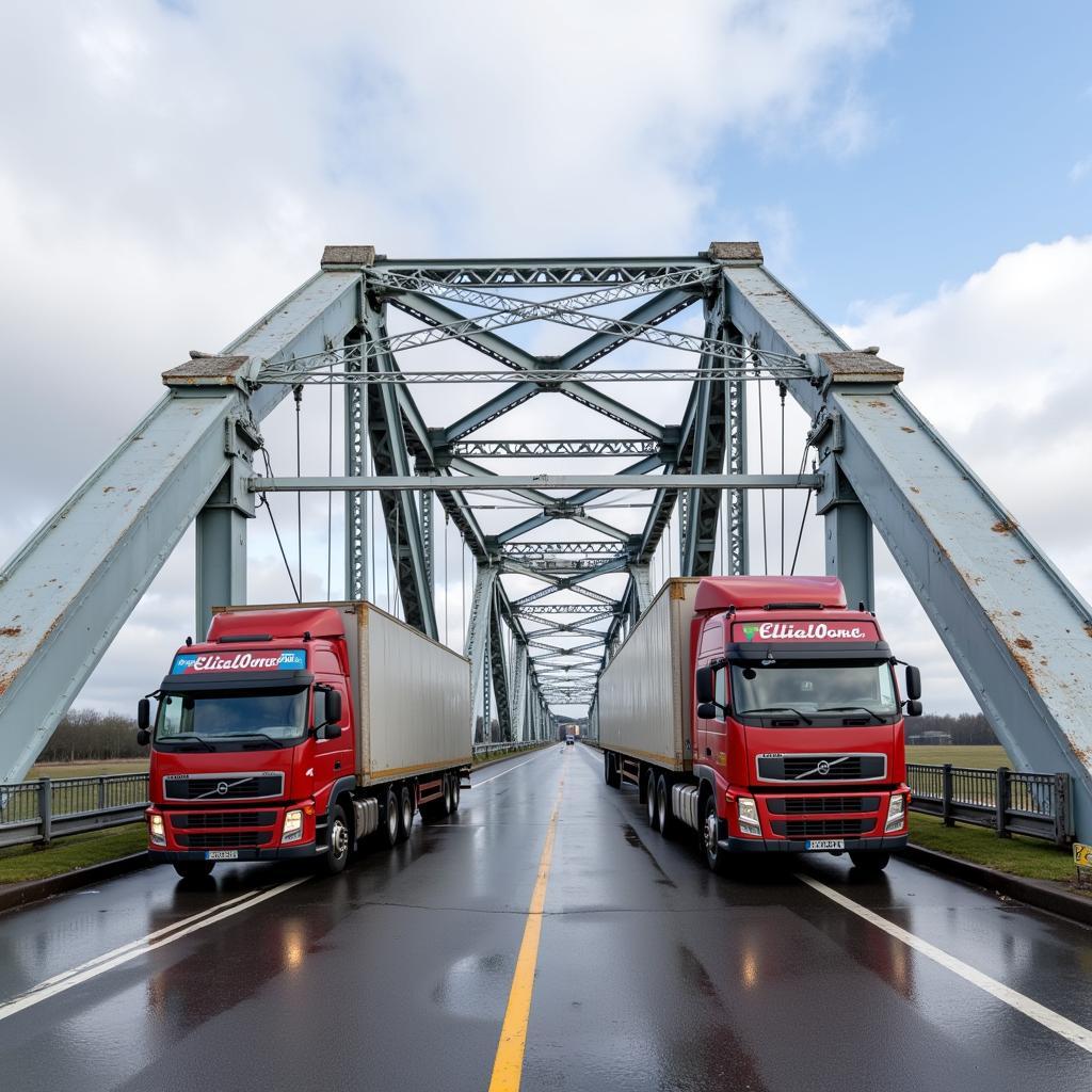 LKW-Kontrolle auf der Leverkusener Brücke