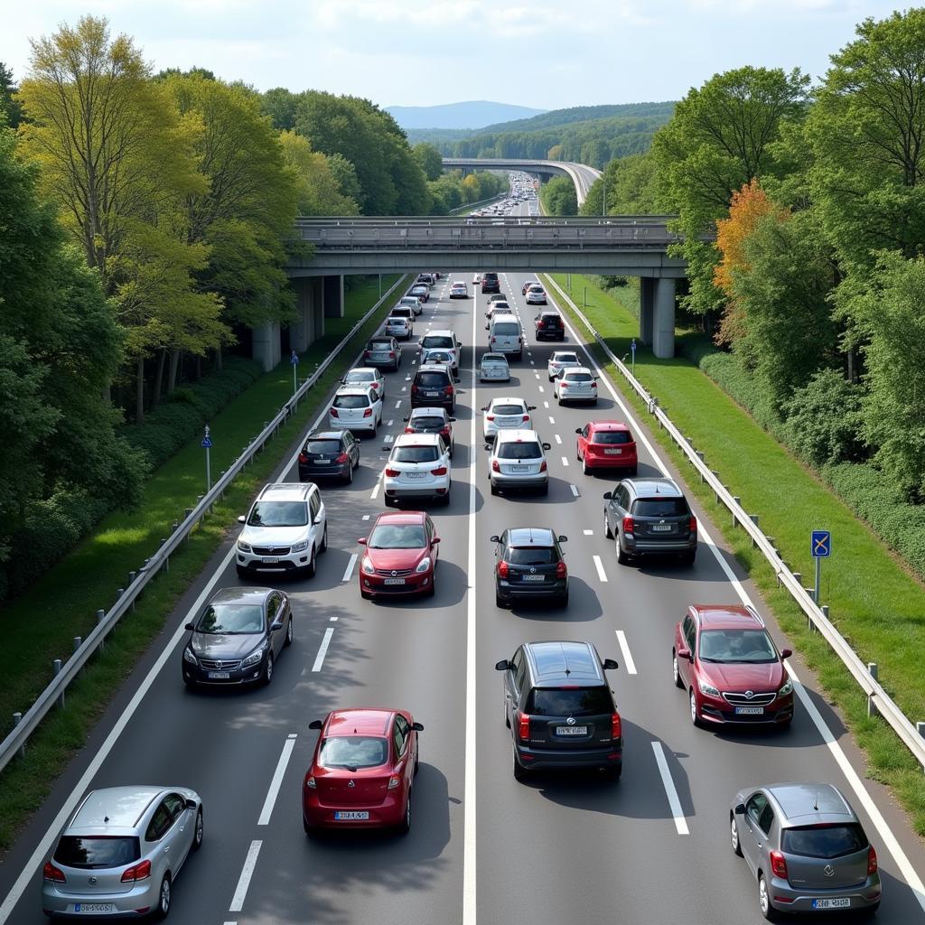 Verkehrslage an der Leverkusener Brücke