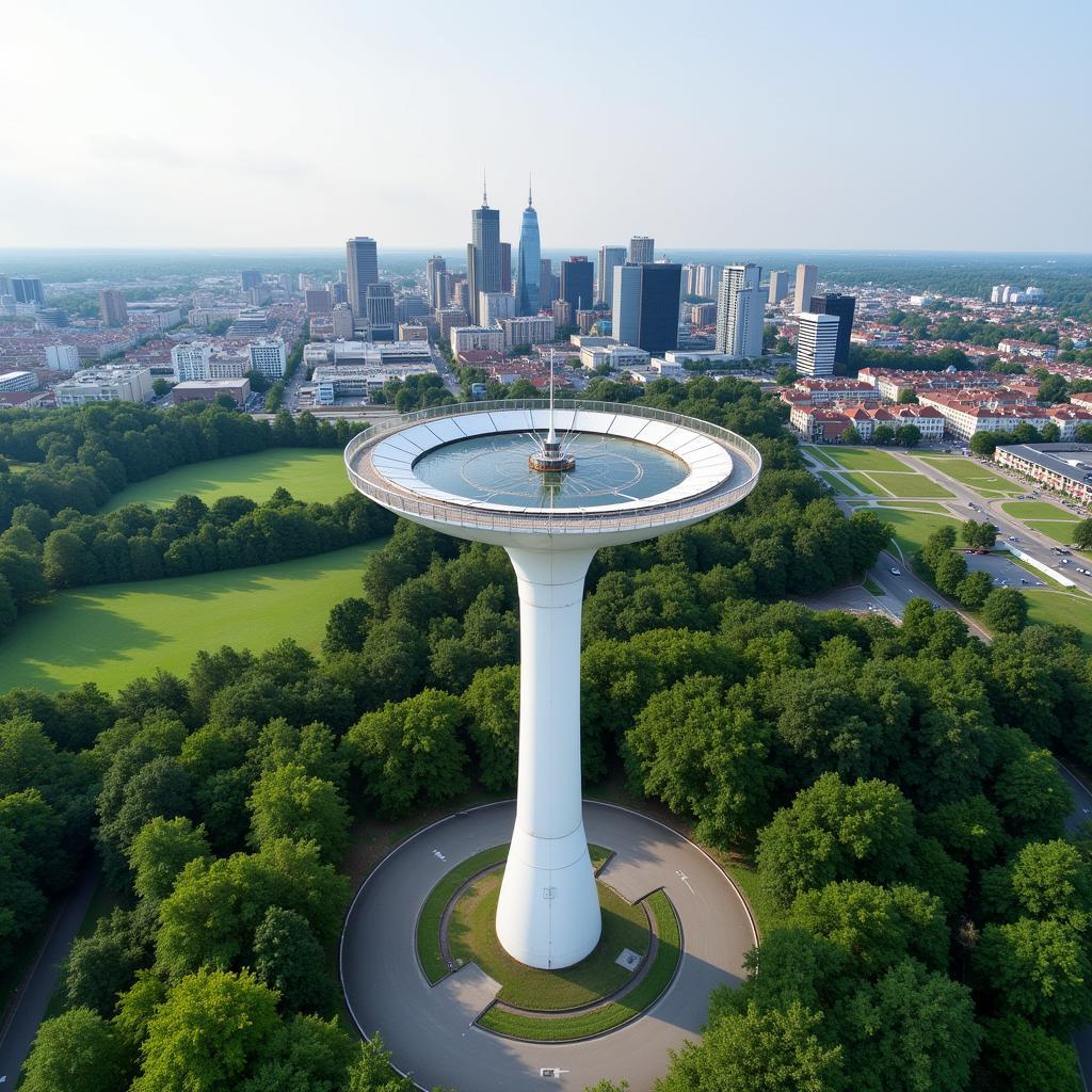 Aussicht vom A3 Wasserturm auf Leverkusen