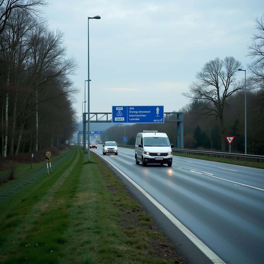 Blitzer an der A59 Ausfahrt Leverkusen