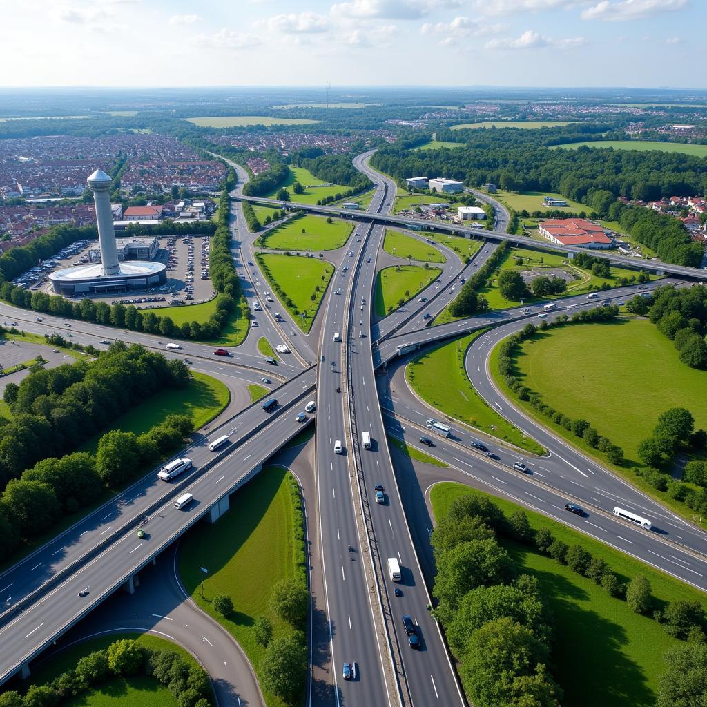 A59 Kreuz Leverkusen West Verkehrslage Overview