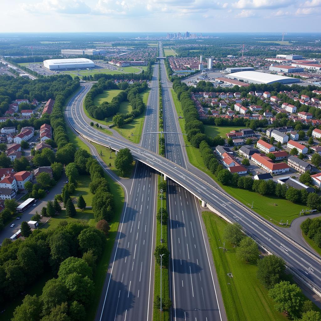 A59 Leverkusen Luftbild