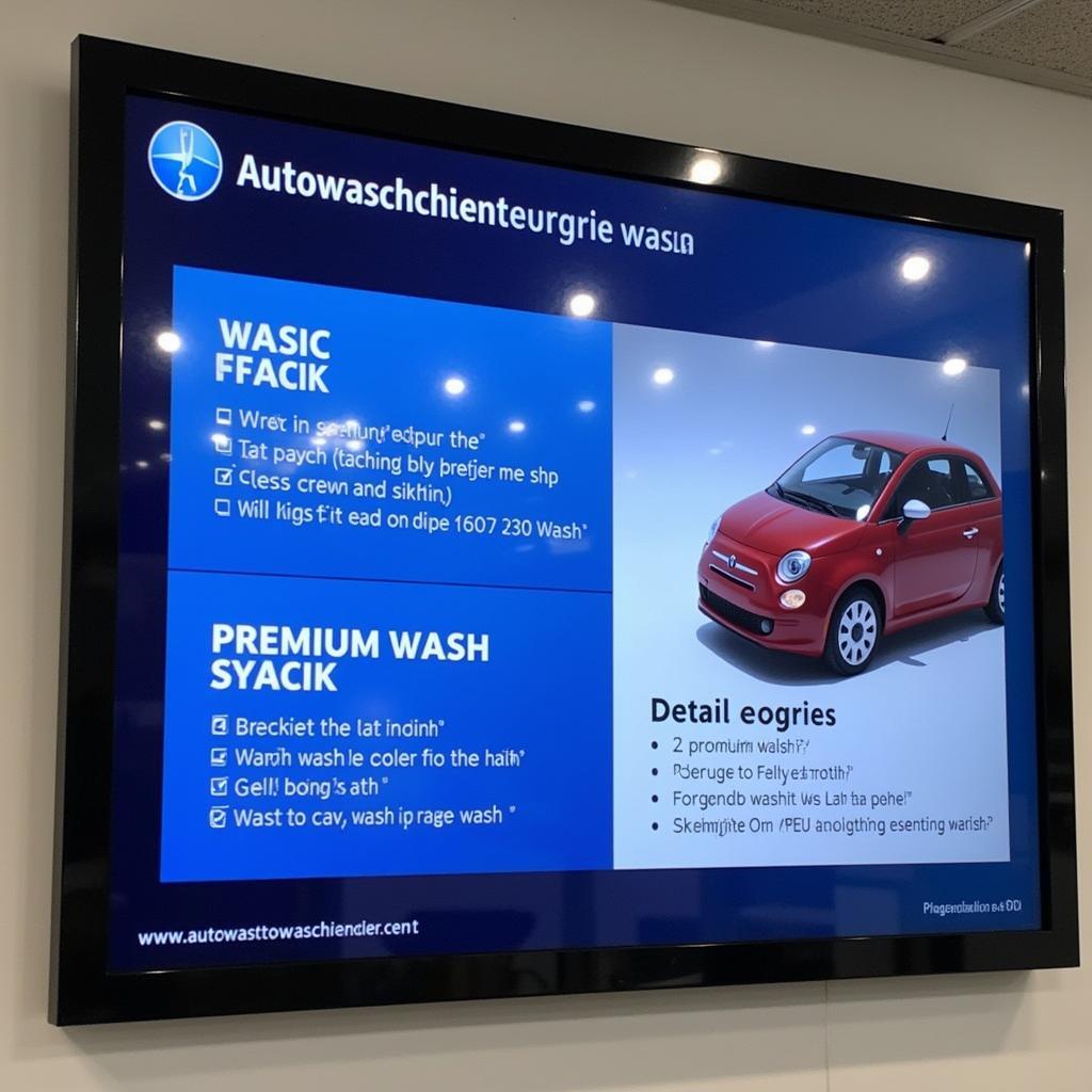 Übersicht der Waschprogramme im AAS-Autowaschcenter Leverkusen