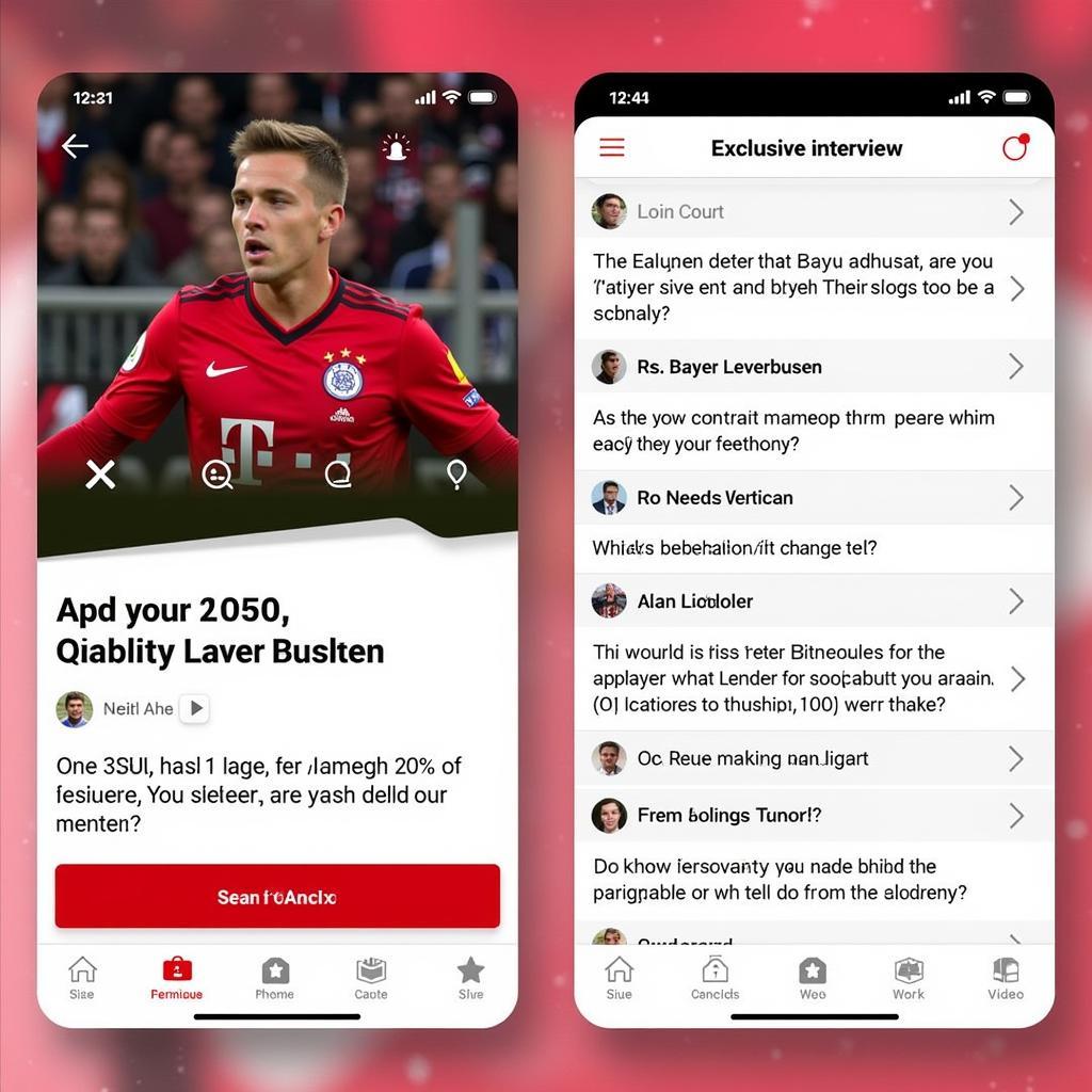 Spieler-Interviews in der AVEA App