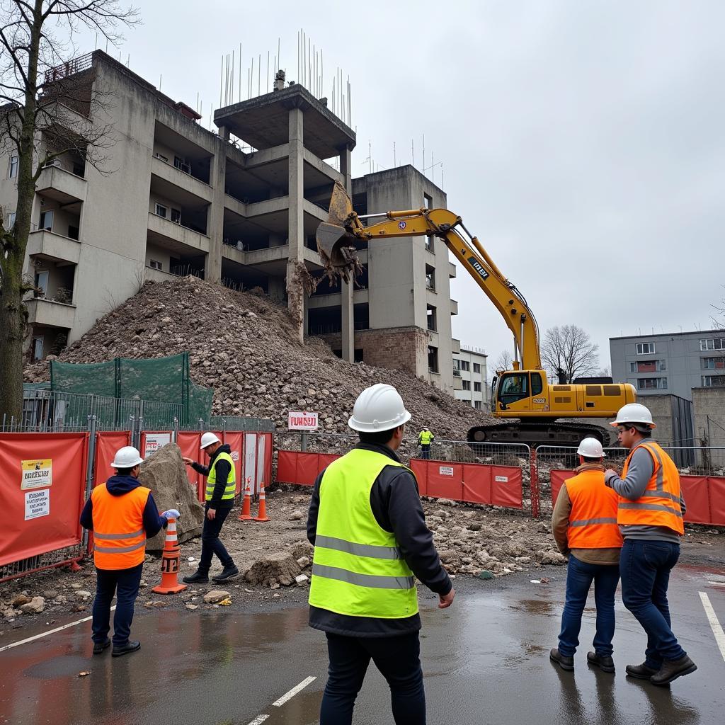 Sicherheitsmaßnahmen bei Abbrucharbeiten in Leverkusen