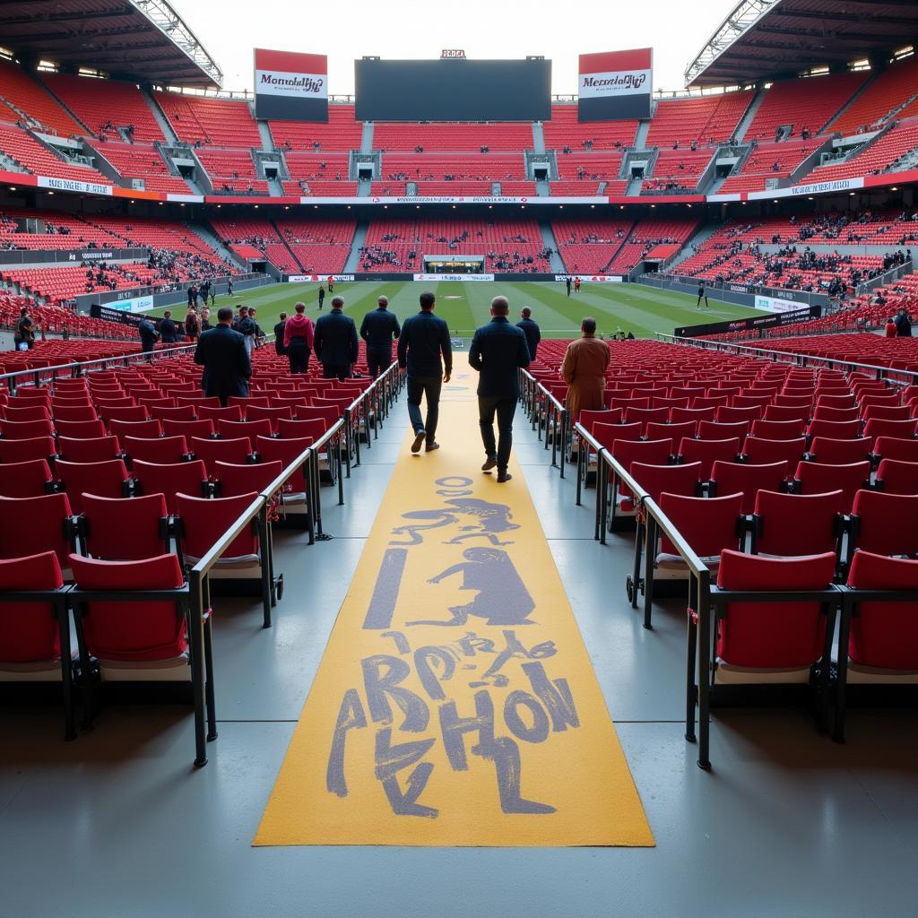 Evakuierungsübung im Stadion der Bayer 04 Leverkusen