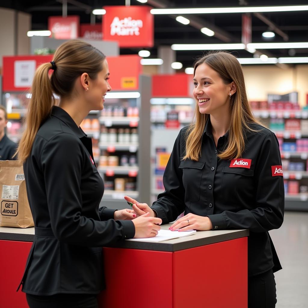 Freundliche Mitarbeiter im Action Markt Leverkusen