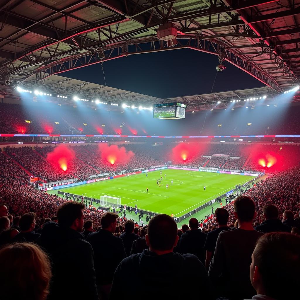 AD Ticket Bayer Leverkusen Fans im Stadion