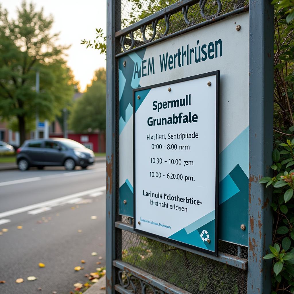 AEA Leverkusen Wertstoffhof Fixheide Öffnungszeiten