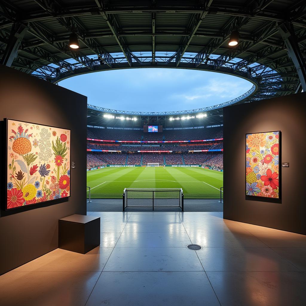 AG Leverkusener Künstler: Ausstellung im Stadion