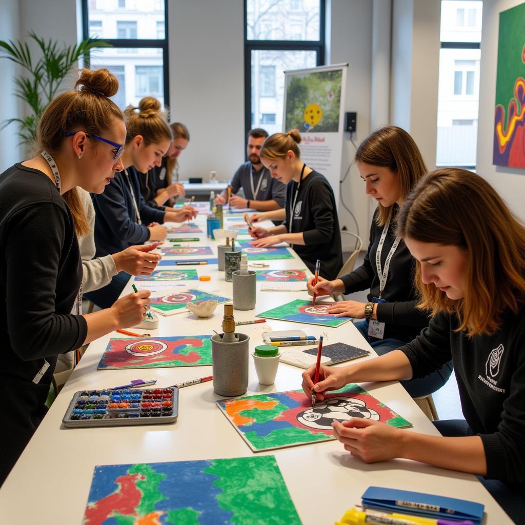 AG Leverkusener Künstler: Workshop Kunst und Fußball