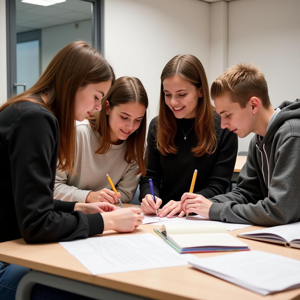 Gruppenarbeit im aha Nachhilfe-Institut Leverkusen