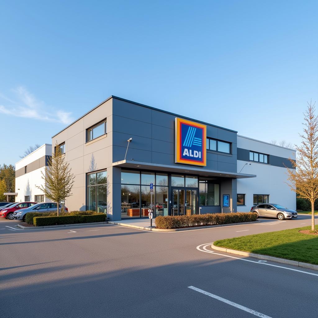 Außenansicht Aldi Feldsteassr Leverkusen