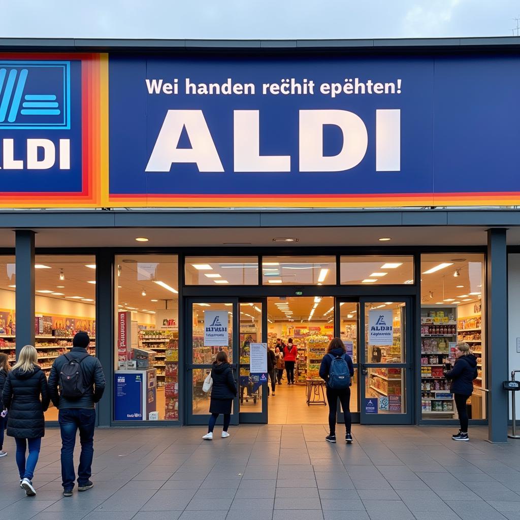 Wiedereröffnung einer Aldi-Filiale in Leverkusen