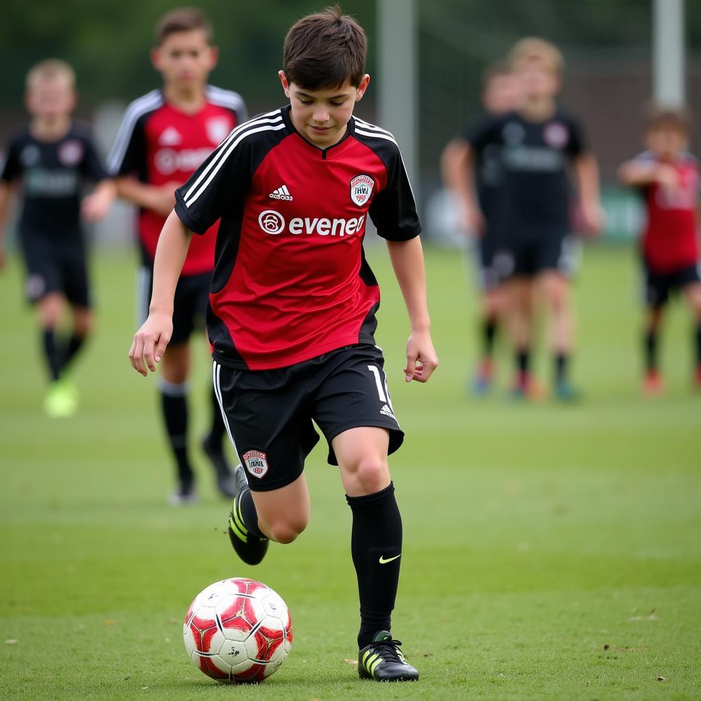 Alev Uguz in der Jugend von Bayer Leverkusen