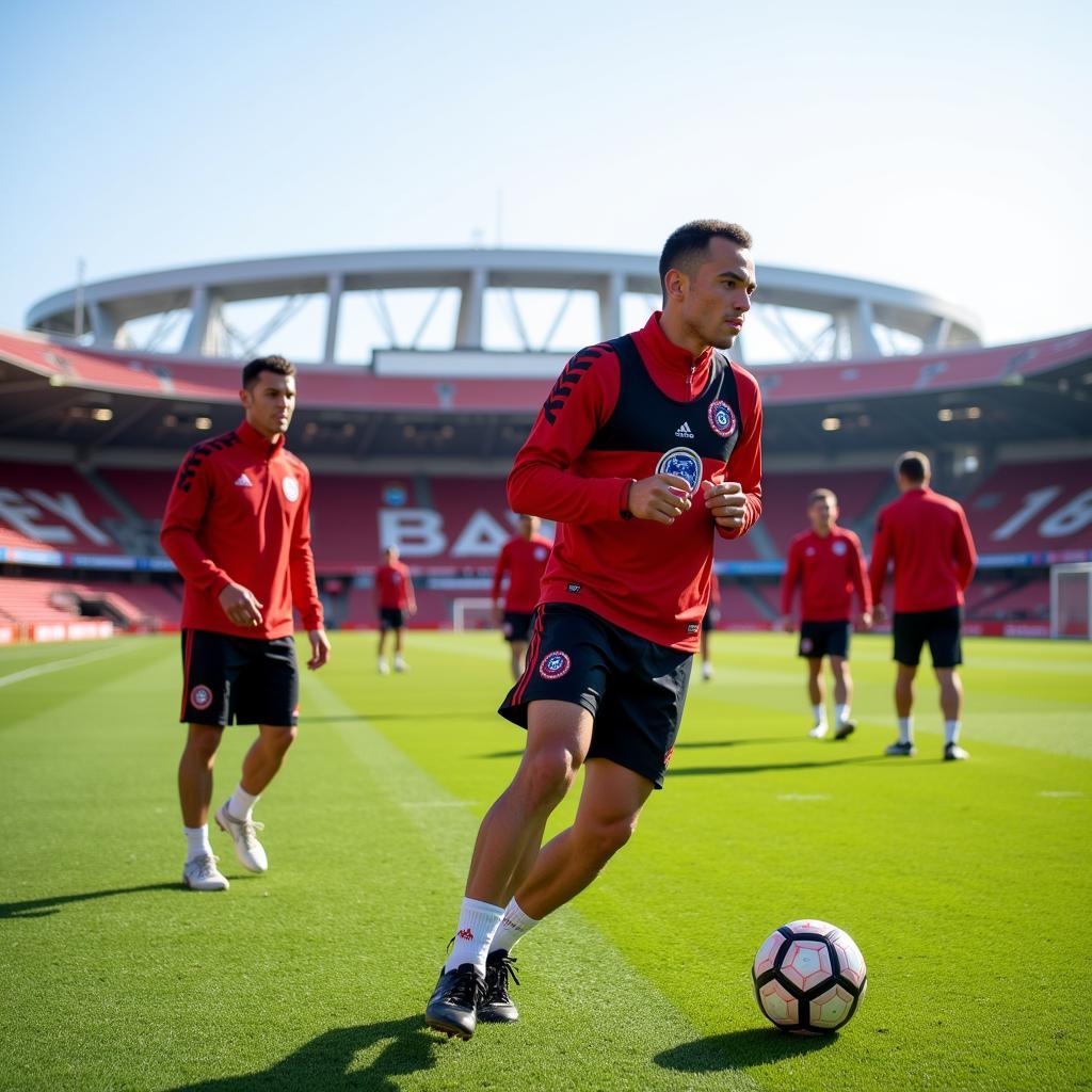 Alev Uguz beim Training im Ulrich-Haberland-Stadion