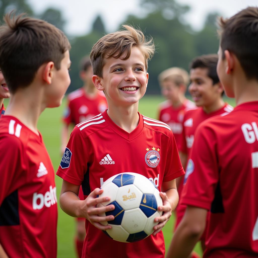 Alexander Glaser in der Jugendakademie von Bayer Leverkusen