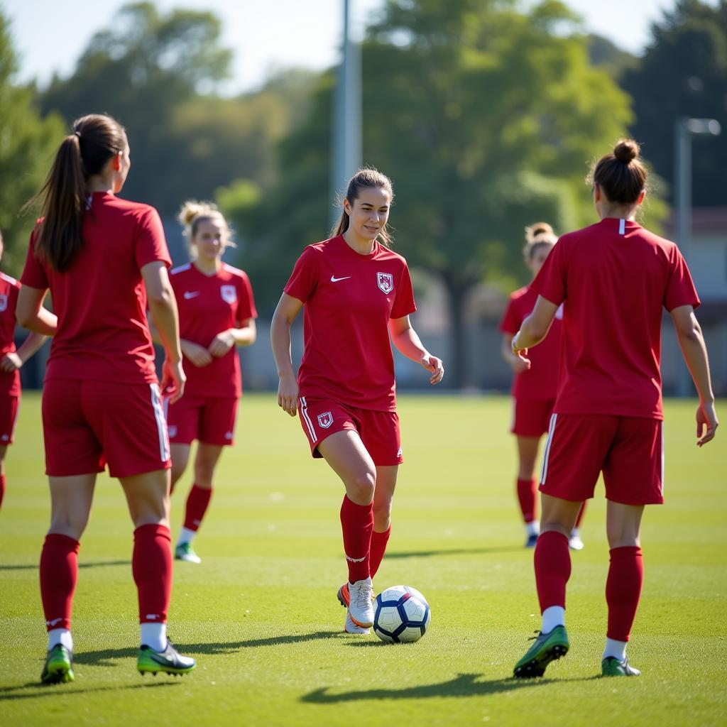 Alexandra Otto Niesen trainiert mit der Mannschaft