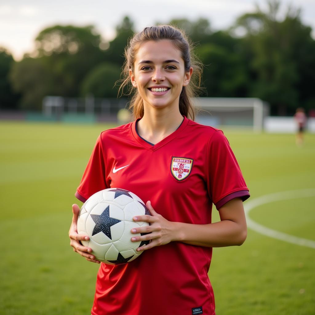 Alice Fischer im Trikot von Bayer Leverkusen