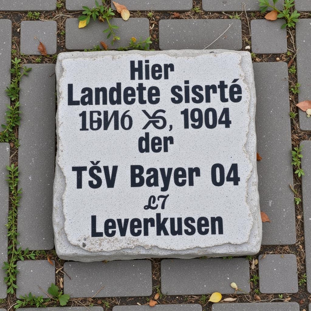 Der Gedenkstein an der Alten Landstraße 26 in Leverkusen