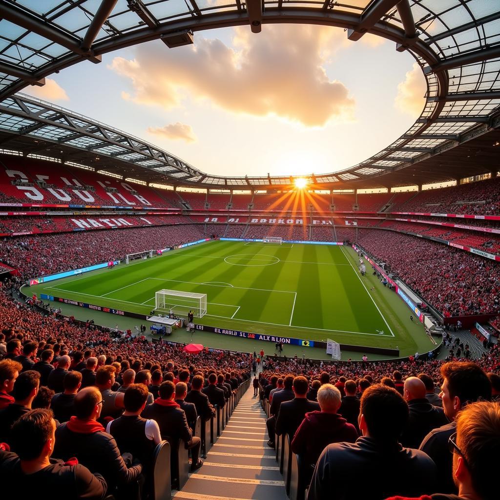 Das Ulrich-Haberland-Stadion, Heimstätte von Bayer 04 Leverkusen