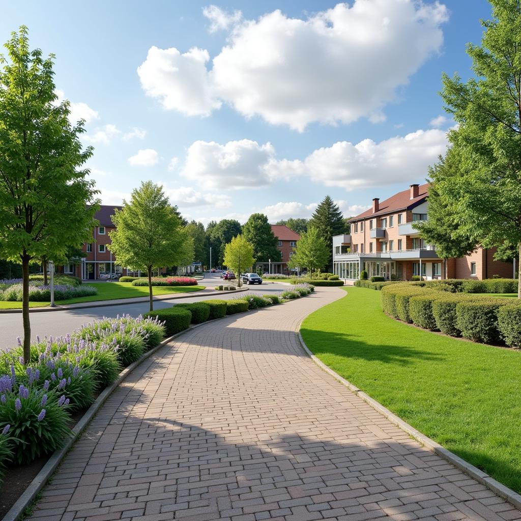 Umgebung des Altenheims in Leverkusen Opladen