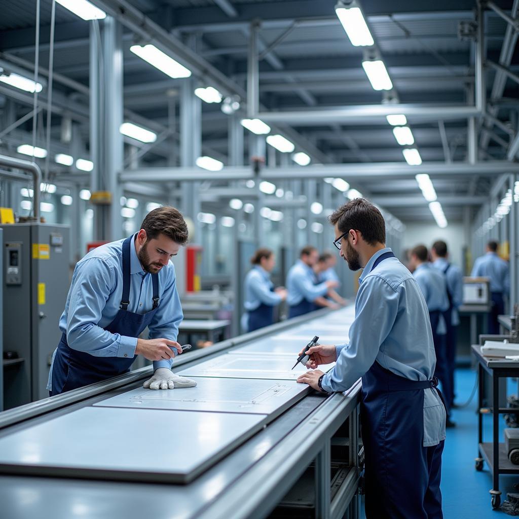 Aluminiumoberflächenveredlung in Leverkusen: Produktionslinie