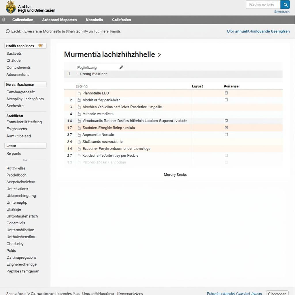 Screenshot der Website des Amtes für Recht und Ordnung Leverkusen mit dem Bereich "Formulare und Merkblätter"