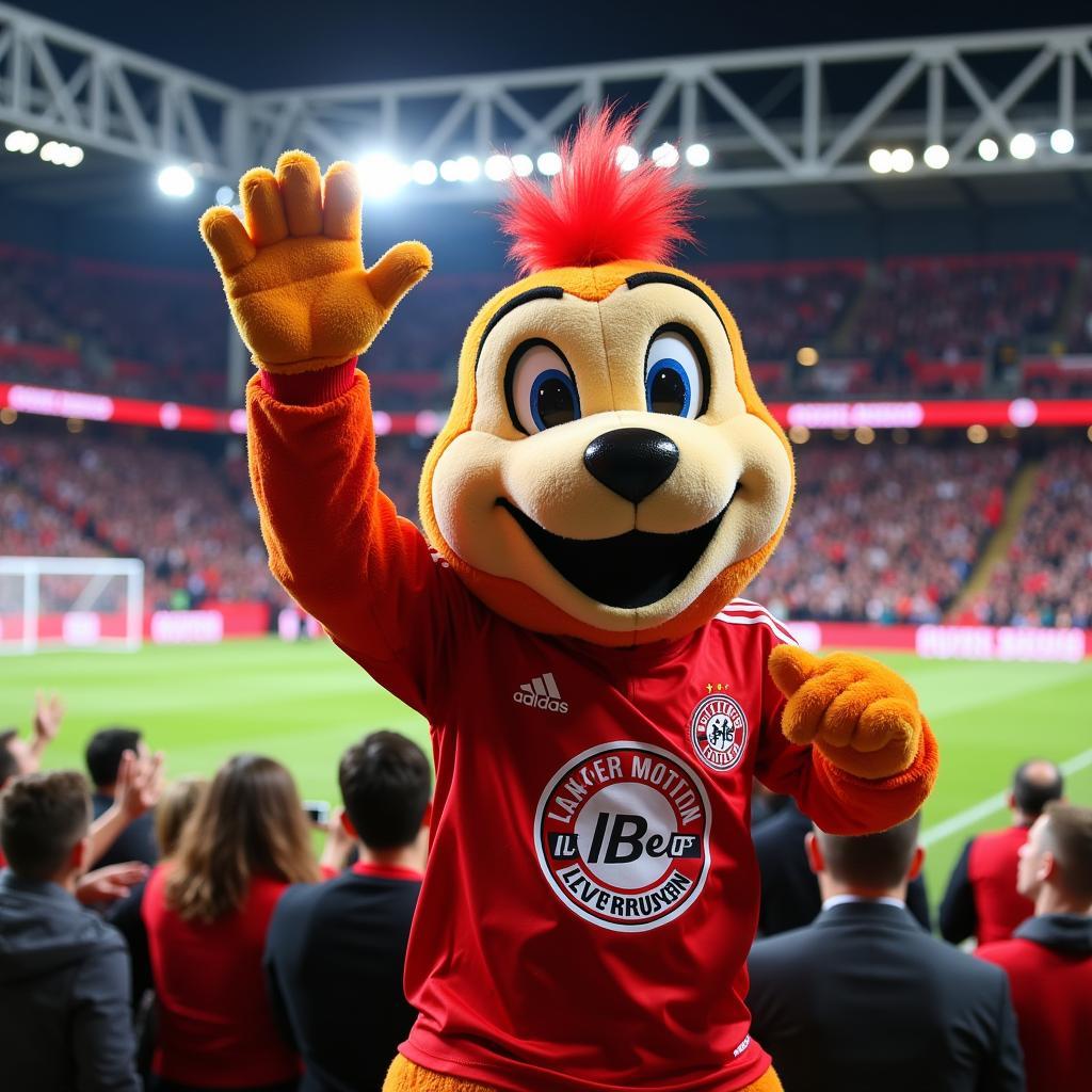 Analmaus Maskottchen von Bayer 04 Leverkusen