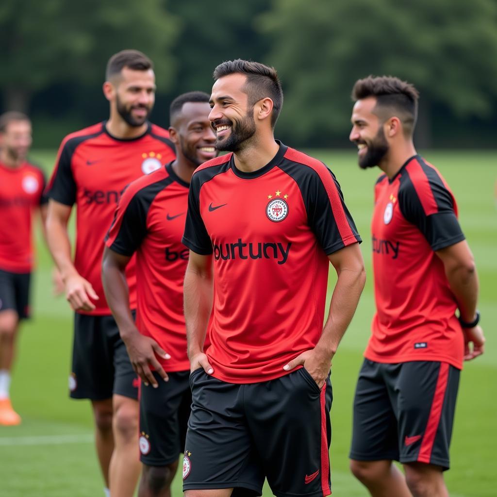 Andre Timpel im Training mit Bayer Leverkusen