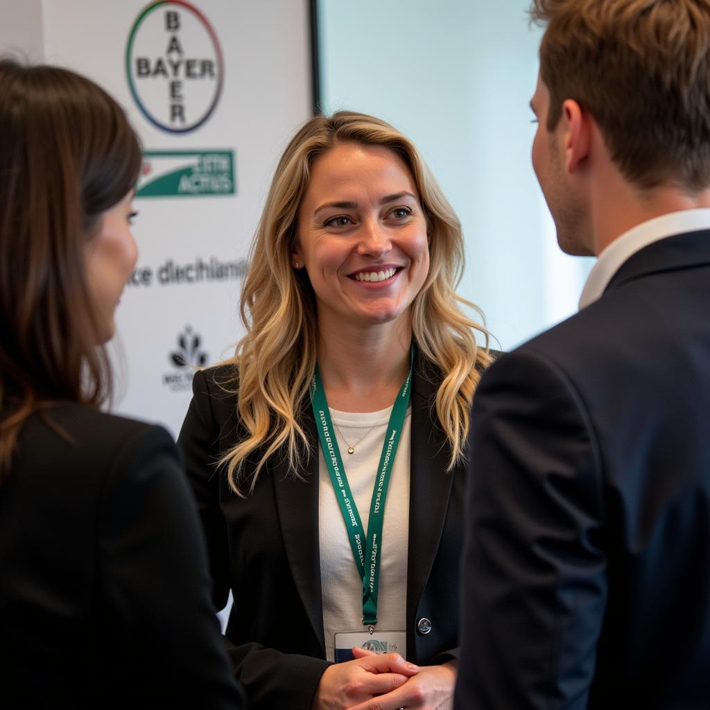 Angela Horst bei einer Bayer Leverkusen Veranstaltung