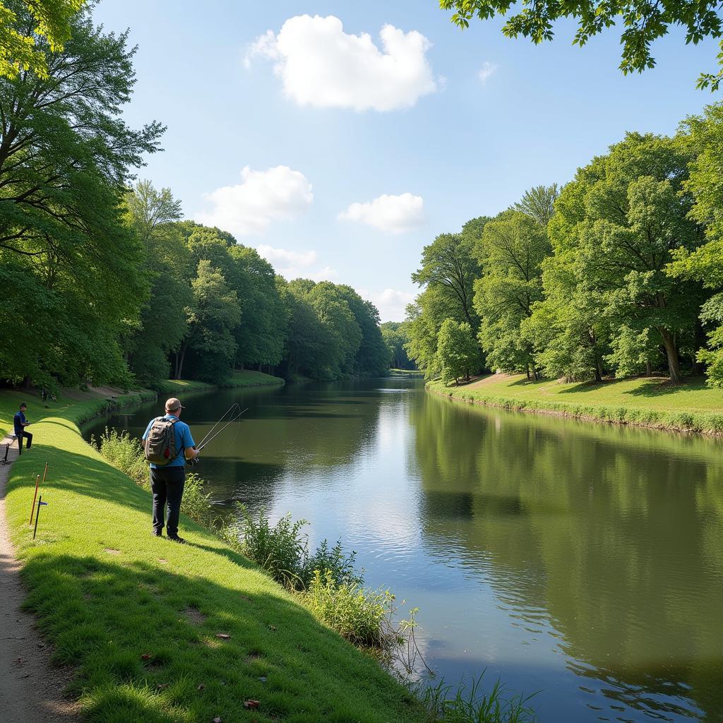 Erlaubte Angelstellen am Rhein in Leverkusen