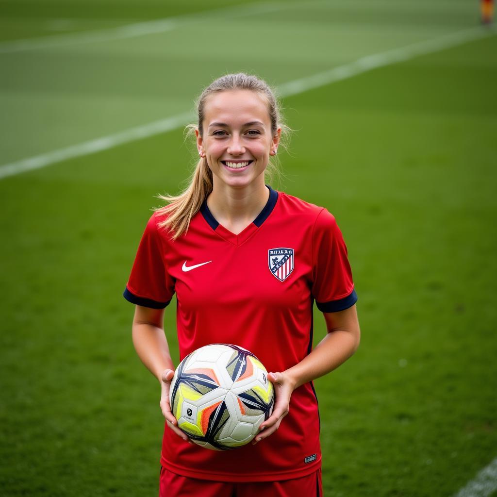 Anja Prause im Trikot von Bayer 04 Leverkusen