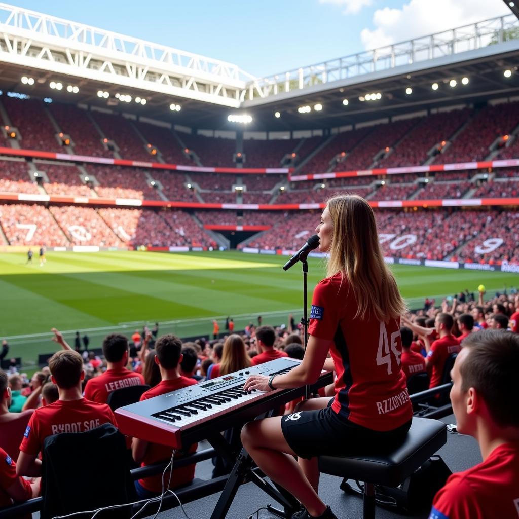 Anna Depenbusch live im Stadion von Bayer 04 Leverkusen