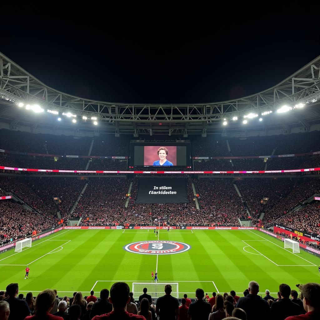 Gedenkminute für Anna Groß in der BayArena