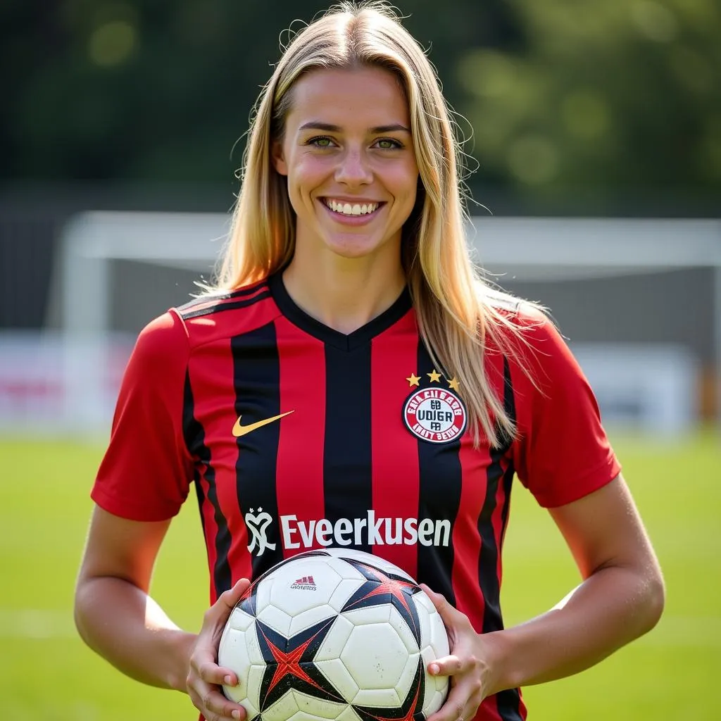 Anne Grimm im Trikot von Bayer Leverkusen