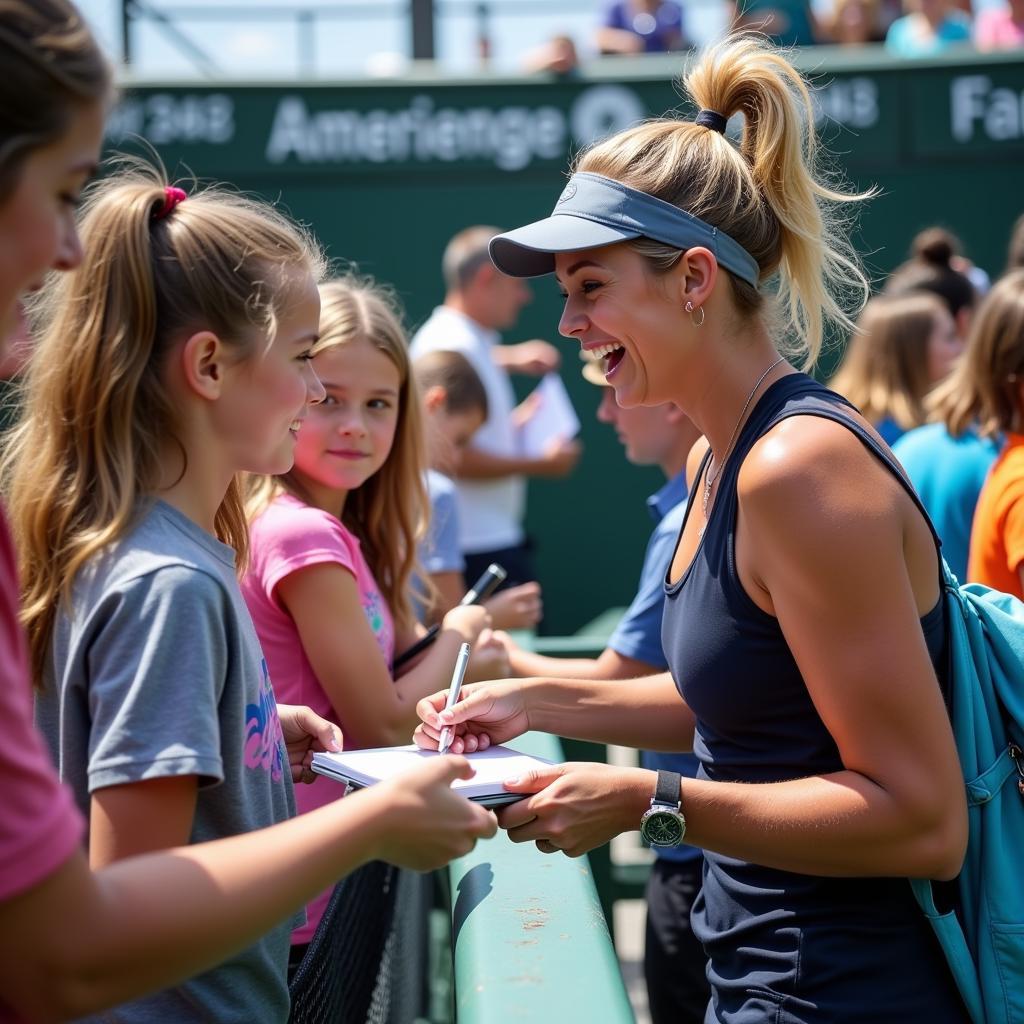 Annika Mintrop mit Fans