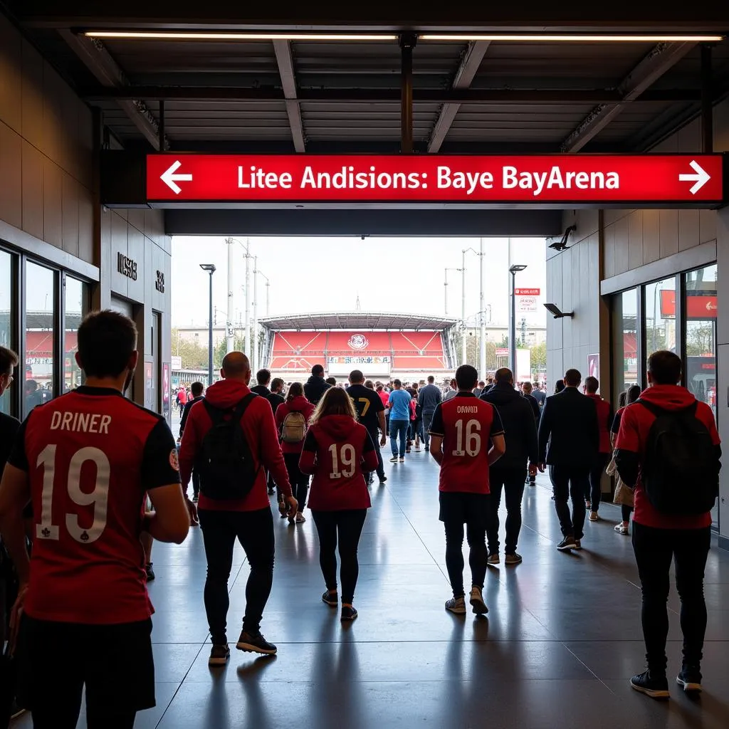 Anreise mit der Bahn zur BayArena