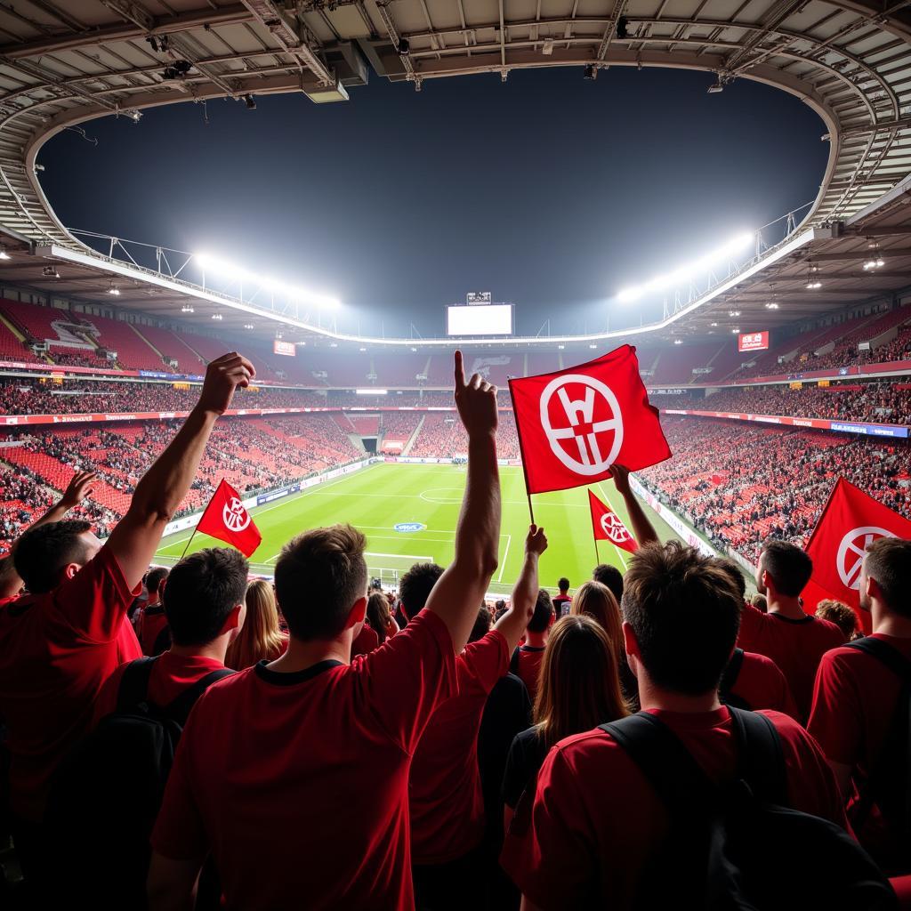 Anton Leverkusen: Fans in der BayArena