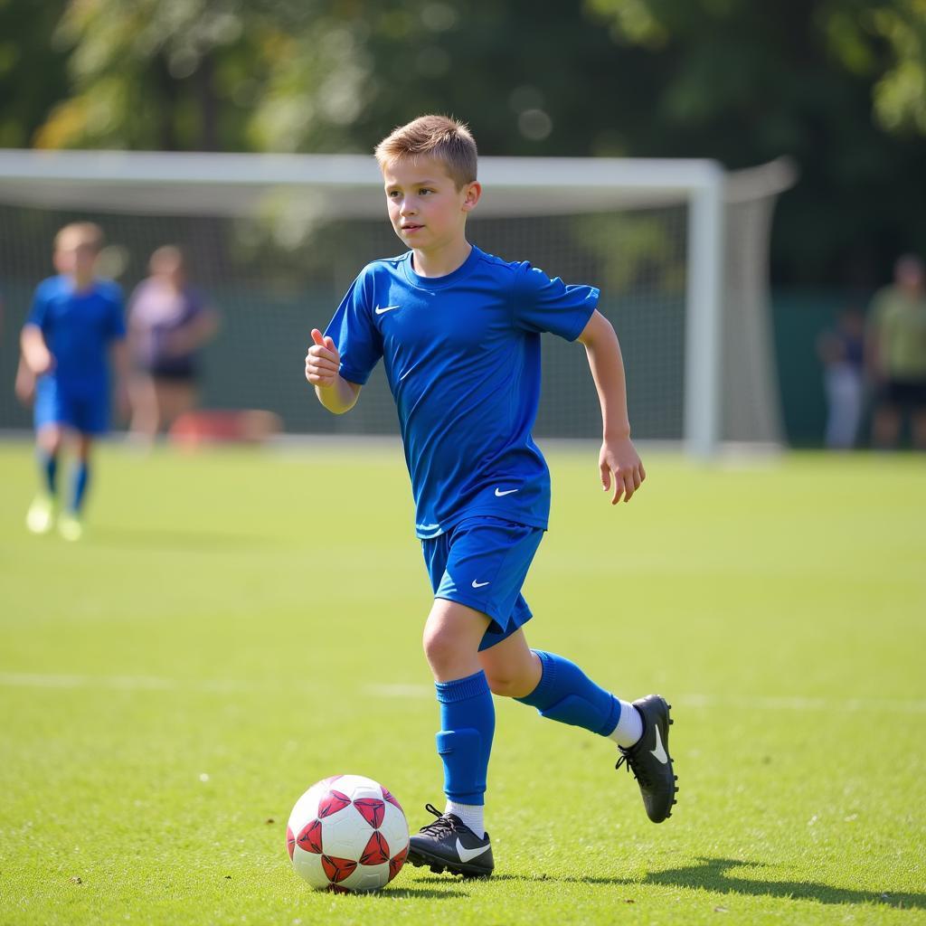 Antonino Arnone führt den Ball am Fuß