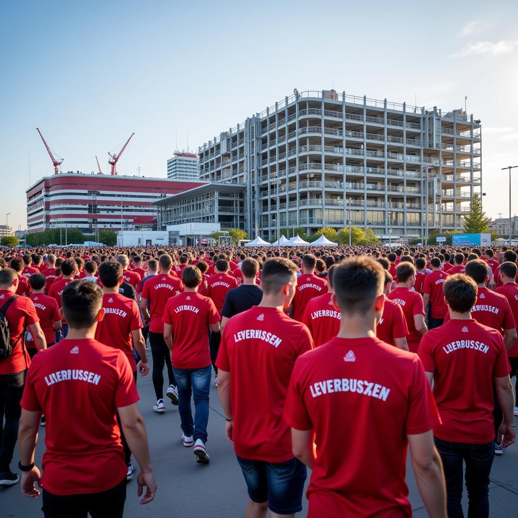 Apcoa Parkhaus Leverkusen Fußballspiel