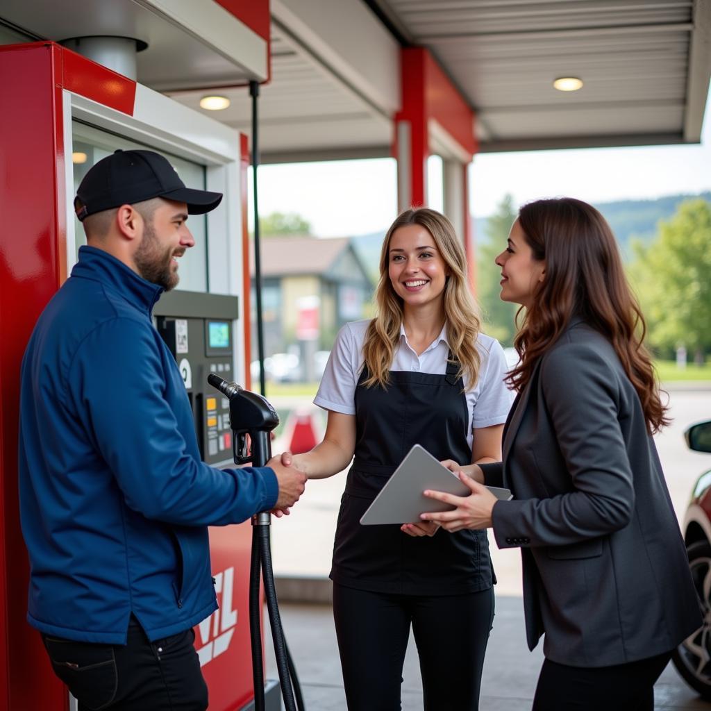 Mitarbeiter der Aral Tankstelle Leverkusen Steinbüchel