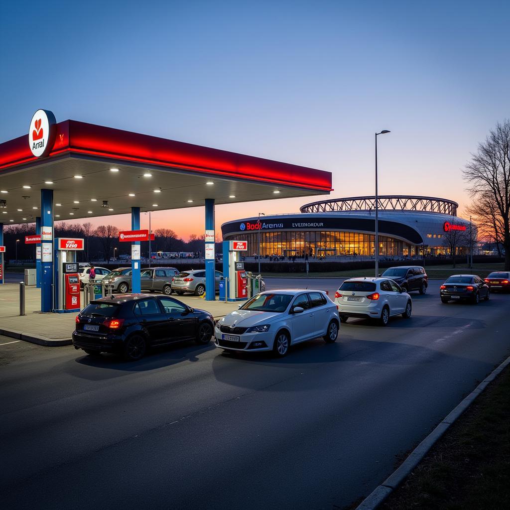 Aral Tankstelle in Leverkusen Rheindorf